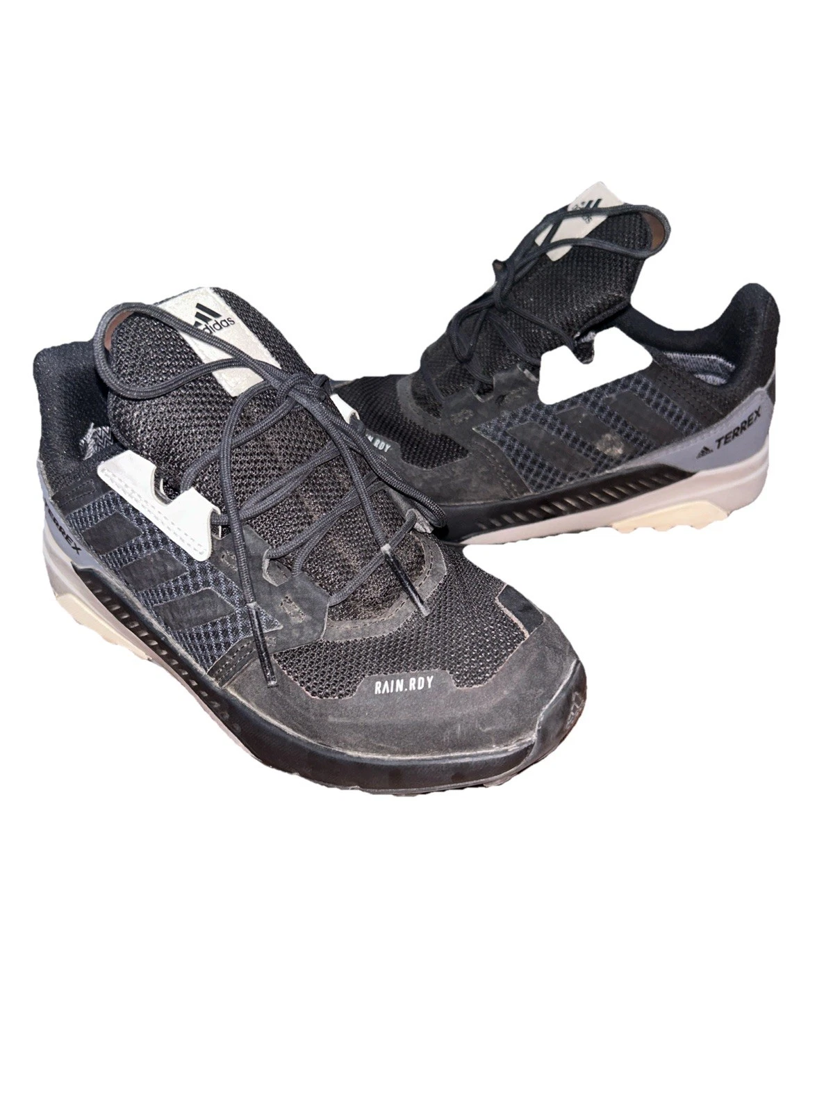 Adidas TERREX TRAILMAKER RAIN.RDY scarpe da trekking grandi bambini taglia 2 nero impermeabili