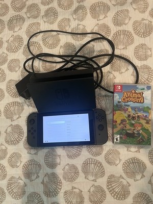 Nintendo Switch V1 with Charging Dock and Animal Crossing Game