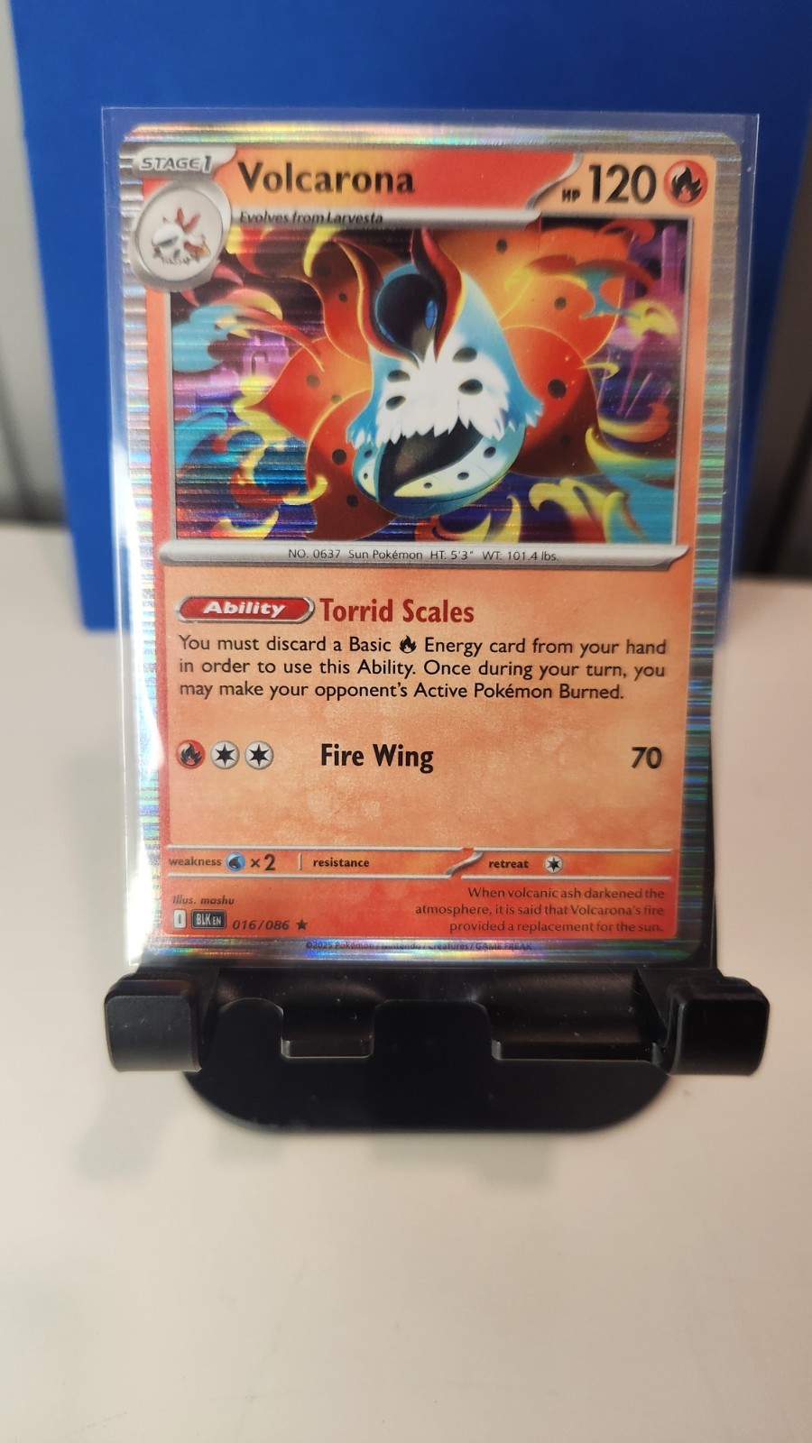 Volcarona 016/086 Holo Rare SV: Black Bolt NM/LP Pokemon