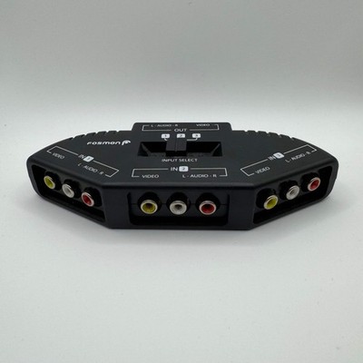 Fosmon 3-Way Composite AV Audio Video RCA Splitter
