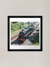 'Sherwood Forester' Steam Locomotiv Framed Wall Art Poster Canvas Print Picture