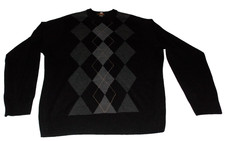Dockers Mens Shirt XL Crewneck Long Sleeve Sweater Black  Gray Pullover