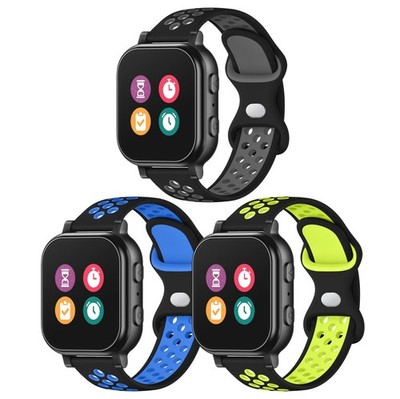 3 Pack Waterproof Silicone Gizmo Small, Black Gray /Black Blue Green 