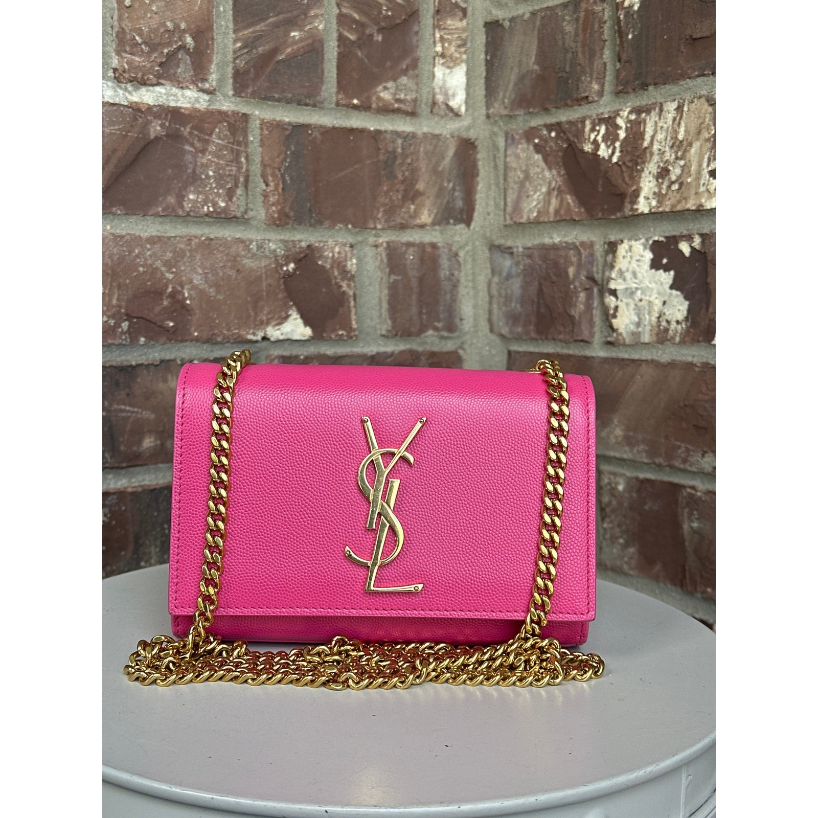 Borsa a tracolla Saint Laurent classica monogramma pelle granulosa piccola 54198