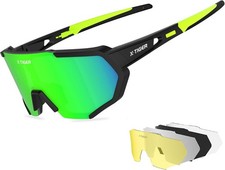X-TIGER Fahrradbrille UV400 5 Wechselgl&auml;ser TR90 Rahmen