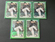 Garrett Crochet Red Sox 2020 1st Bowman Draft Green Refractor /99 Lot of 5