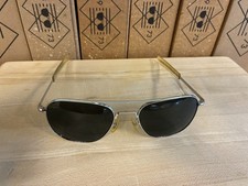 AO American Optical 5 1/2 Bright Chrome 57 20 Bayonet Fuse Gray Polarized