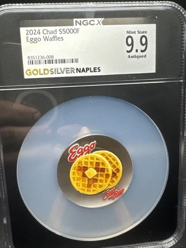 2024 CHAD 5000F EGGO WAFFLES PLATE - NGC-X MS9.9 - 999 SILVER