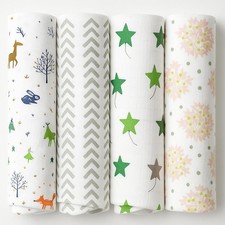 100 Muslin Swaddle Blankets,Baby Swaddling Blankets for New Born, Baby Recei...