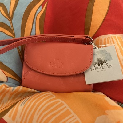 NWT Cute and Rare Rowallan Leather Small wallet clutch in vibrant Pink