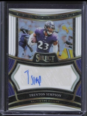 2024 Panini Select Trenton Simpson Signatures White Prizm Auto /35