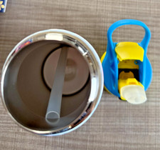 12oz Stainless Steel Flip-Top Sippy Kids Water Bottle Tumbler You Choose Design 