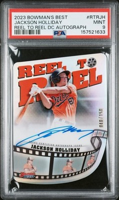 2023 Bowman's Best Reel To Reel Jackson Holliday Diamond Refractor PSA 9 /150
