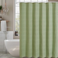 Craidlela Sage Boho Shower Curtain, Jacquard Sunflower Textured Shower Curtai...