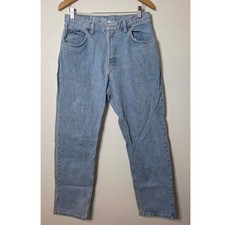 Vintage Faded Glory 33x30 Light Wash Denim Relaxed Straight Leg Made In USA