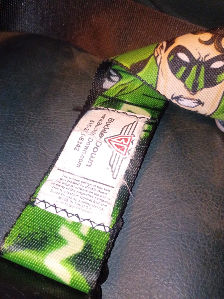 Cinturón de seguridad con hebilla GREEN LANTERN estampado gráfico unisex nailon personaje DC Foto 3 de 4