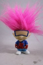 Vintage 1993 Troll Burger King Kids Club Glow In The Dark Pink Hair Doll Kid Vid