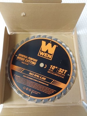 Wen 10-inch Carbide-Tipped Woodworking Saw Blade 32-Tooth