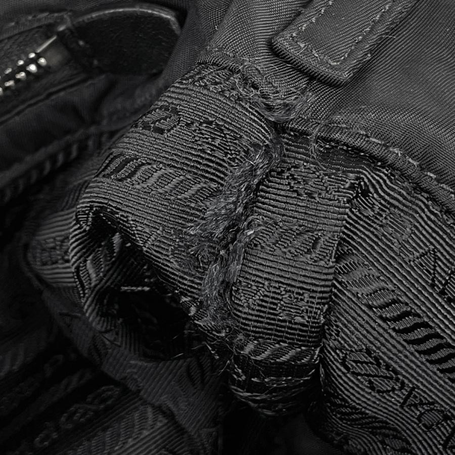 PRADA 2-Way Handbag Shoulder Bag Nylon Black 1BG373 with Shoulder Strap #BS496 thumbnail 7