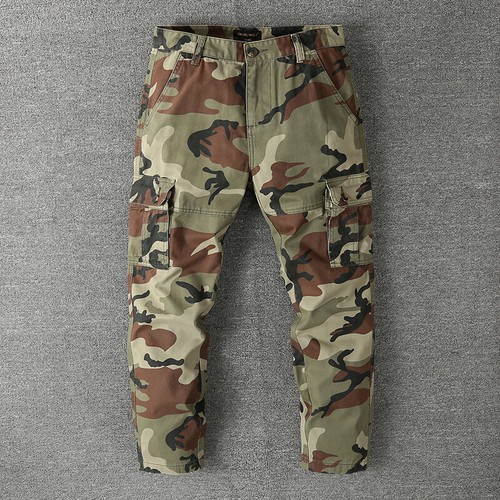 Mens Camouflage Skinny Ripped Style Casual Stretch Frayed Biker Slim Pants New - Picture 5 of 18