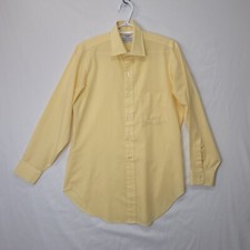 VTG Arrow Sz 15-31/32 Men's The Kent Collection Custom USA Yellow Dress Shirt