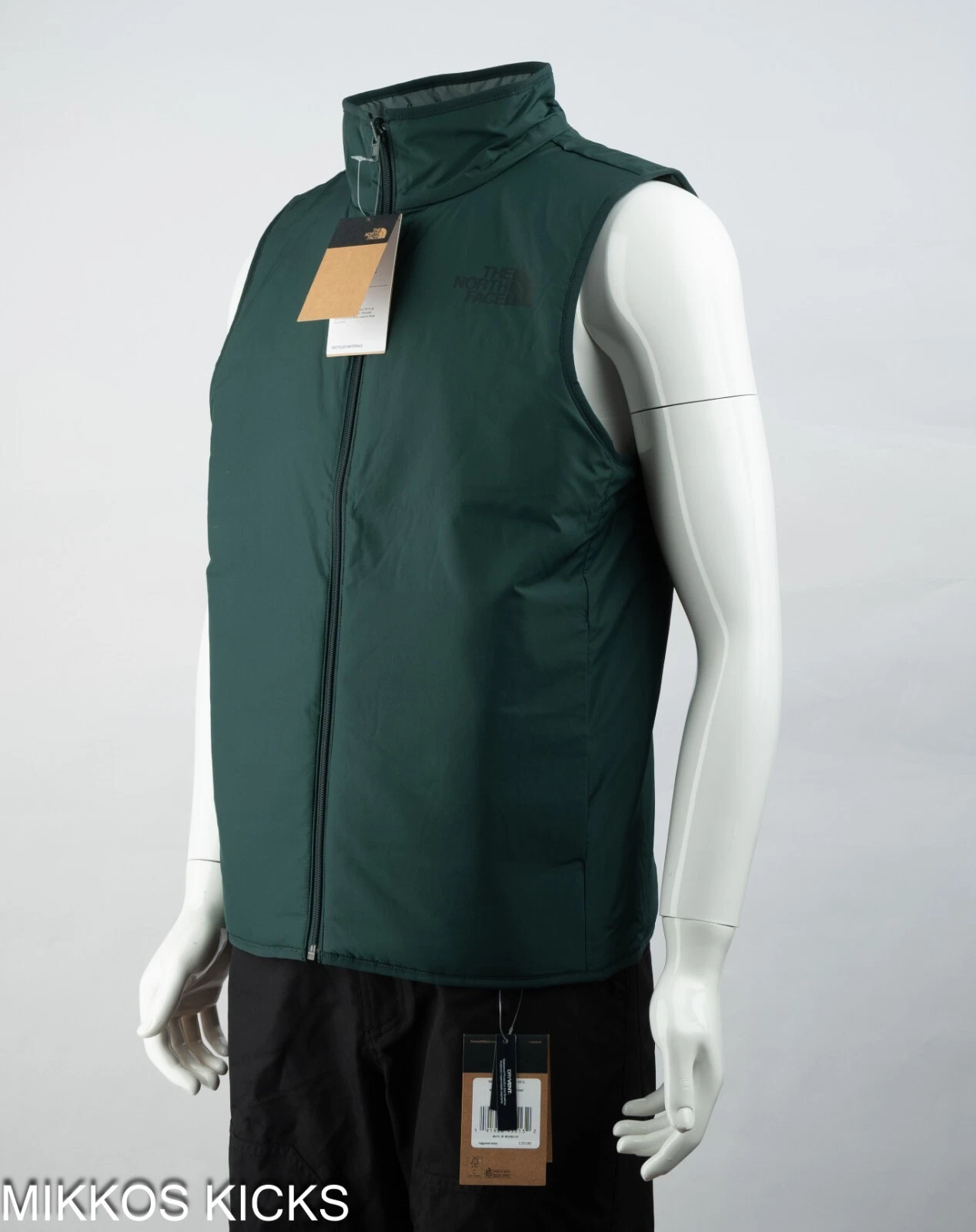 NWT Men's The North Face Insulated Reversible 8G Heatseeker Eco Vest Green