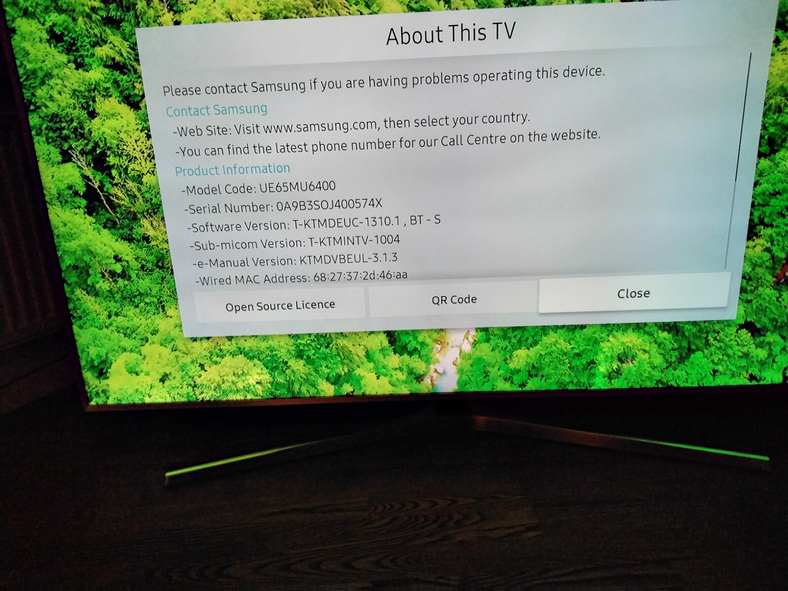 Samsung 65 inch Ultra HD Smart TV UE65MU6400 eBay