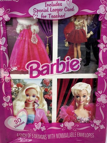 Vintage 1996 Hallmark Barbie Valentines Day Cards Set 30 Card Pack USA - Picture 7 of 7