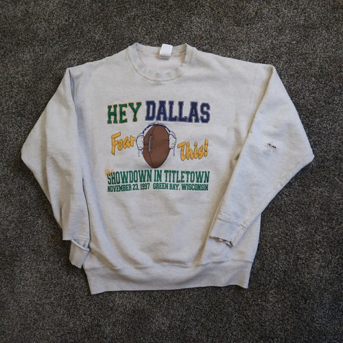 vintage Green Bay Packers Crew Neck Sweater Men's XL 1997 Showdown in Titletown - 第 1/6 張圖片