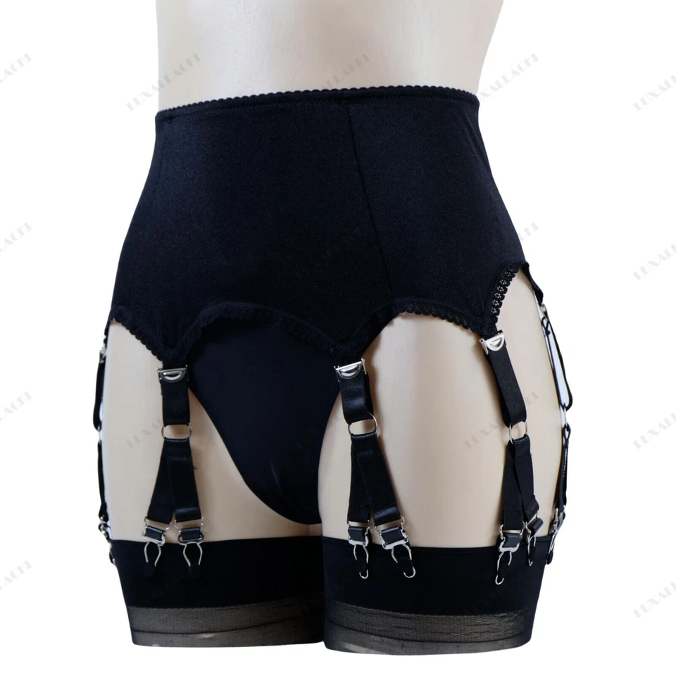 Allacki Classic Suspender Garter Belt 6 Y-Straps with 12 Metal Claws Nightwear - Image 4 of 4