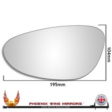 For Porsche Boxter 986 Wing Door Mirror Glass 1996-2004 Convex Left Hand Side