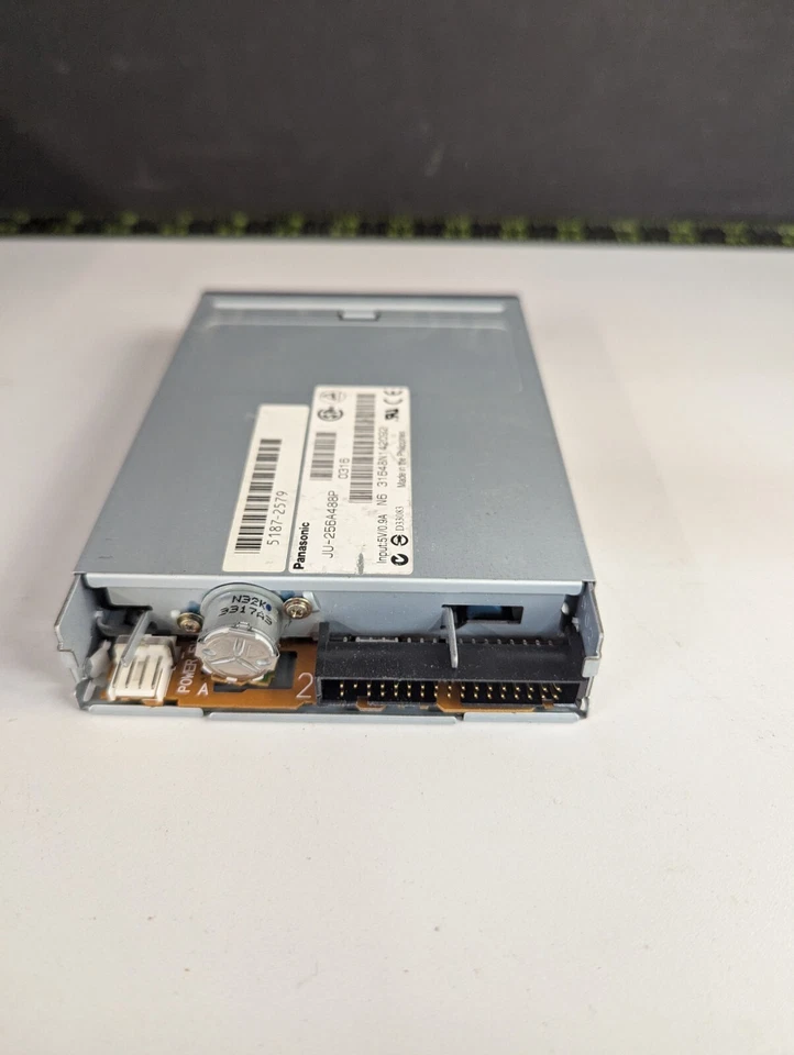 Vintage Gray JU-256A488P 1.44 floppy drive dark gray face plate - Image 2 of 3