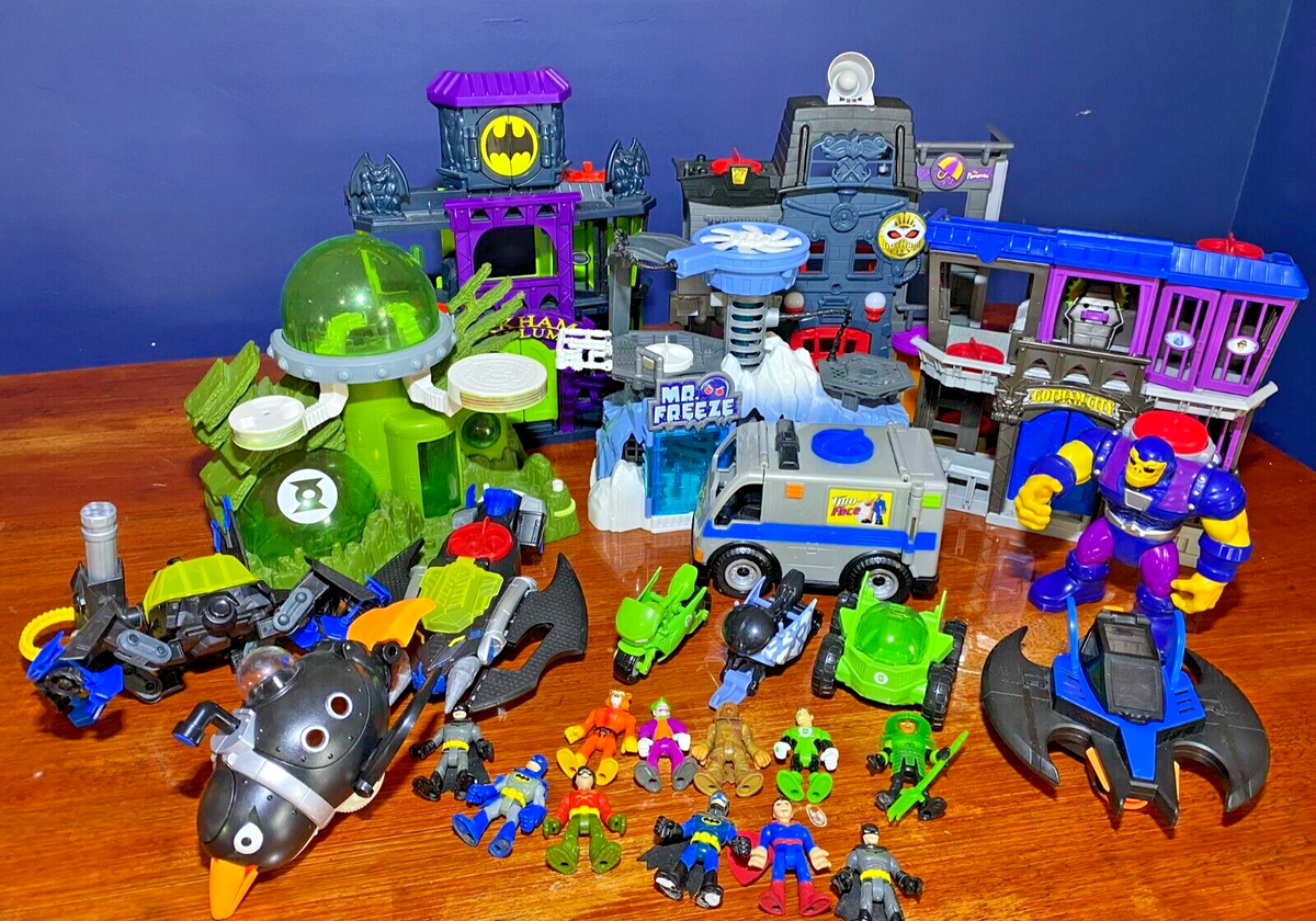 Fisher Price Imaginext DC Lot: Batman, Two-Face, Penguin, Robin