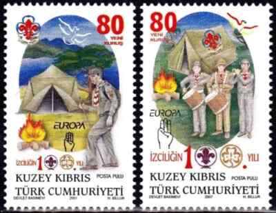s51971 TÜRKISCH ZYPERN 2007 EUROPA CEPT MNH ** 2v SCOUT