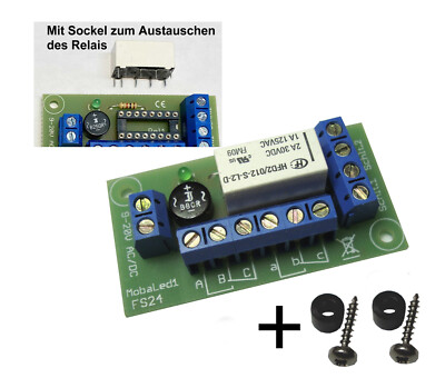 Universal Fernschalter FS24 mit  9-16V Relais bistabil 2x UM mit Betriebsanzeige