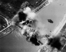 B&W Photo Vietnam War A-7 Corsair Bombing Bridge North Vietnam Hanoi   /5218