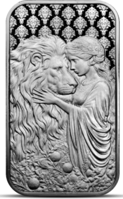 Una And The Lion - Dirigit Deuce - 1 oz .999 Fine Silver Bar BU