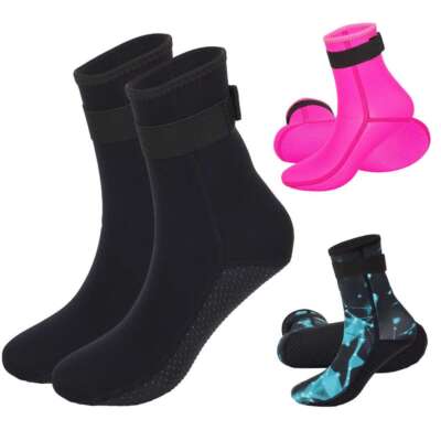 3mm Neoprene Diving Socks Swimming Boots Snorkeling Surfing Socks Adult XS~2XL