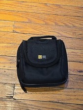 Vintage Retro 90s CASE LOGIC 12 CD DVD Case Holder Sleeve Black Folio Zipper