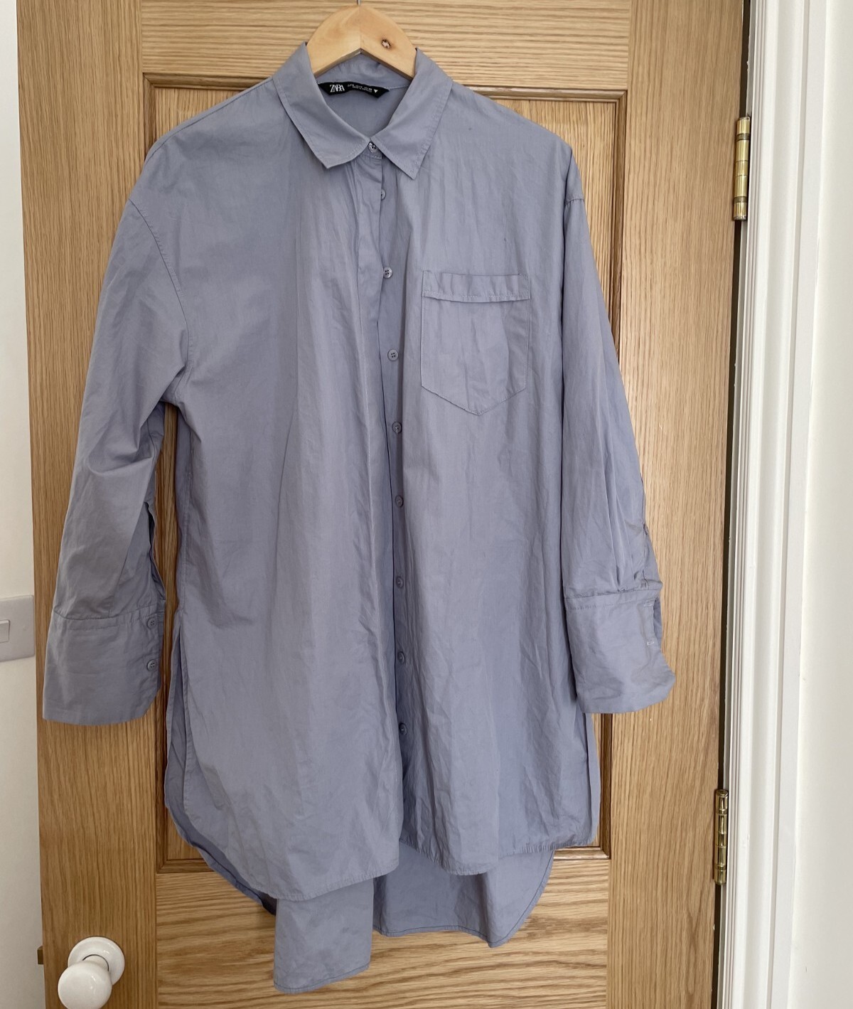 zara oversized button up