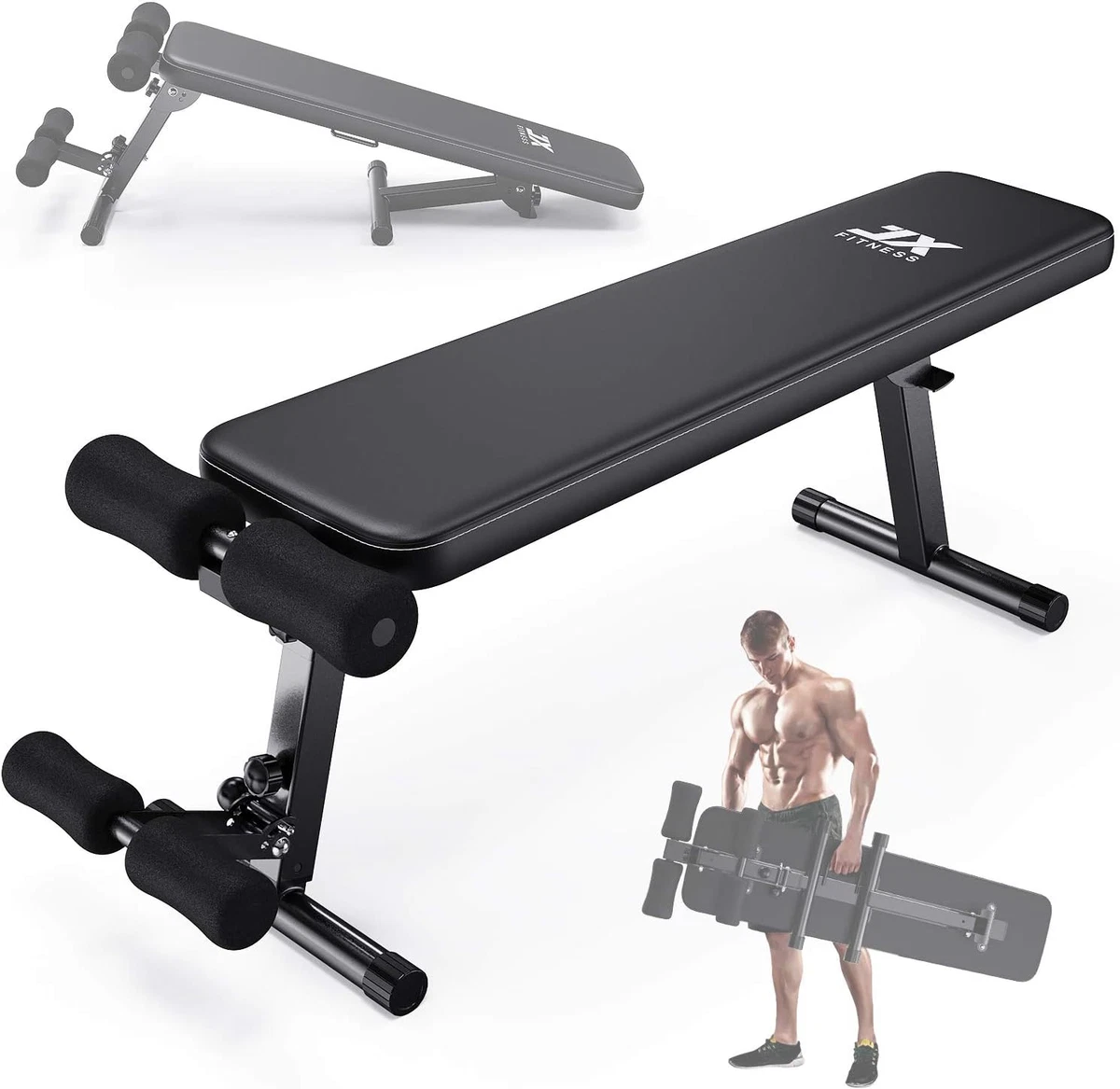 JX FITNESS Adjustable Weight Bench Home Gym Weight Lifting & Sit Up  Abdominal