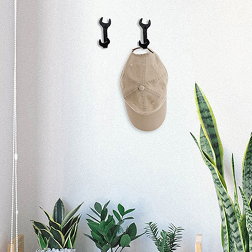 Towel Hook Wall Hanging Hook Iron Towel Hook Wrench Shape Closet Door