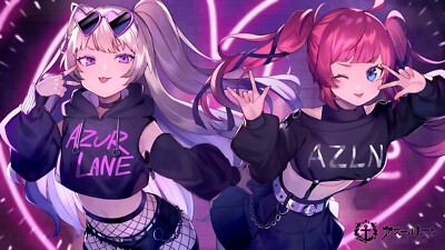 Anime girls underboob azur lane bache san diego one eye playmat gaming mat