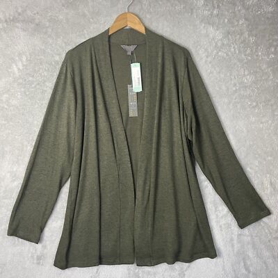 Mix By 41 Hawthorn Marina Knit Open Cardigan SOFT Dark Grey Small