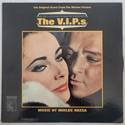 The V.I.P.s Music By Miklos Rozsa 1963 Vinyl LP Elizabeth Taylor Richard Burton