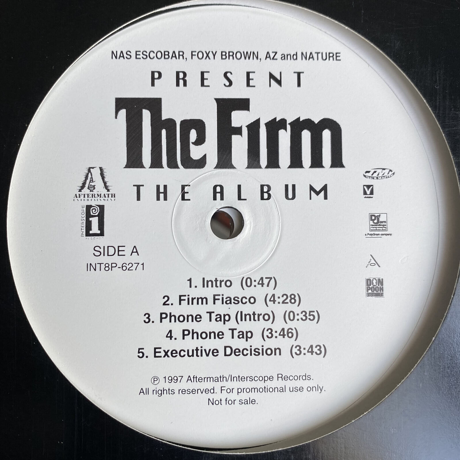 THE FIRM - ALBUM (VINYL 2LP)  1997!!  RARE!!  NAS + AZ + FOXY BROWN + DR. DRE!!!