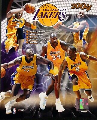 LOS ANGELES LAKERS 2004 TEAM COMPOSITE 8X10 PHOTO Shaquille O'