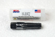 1/4 X 18 NPTF 5 FL INTERRUPTED THREAD  TAPER PIPE TAP 008767AS(C-2-7-3-40)