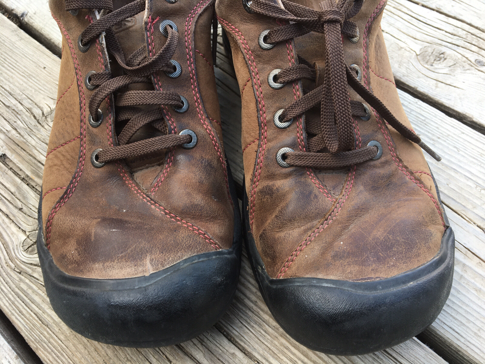 Scarpe stringate Keen in pelle marrone da passeggio escursionismo outdoor misura 10 5 da donna