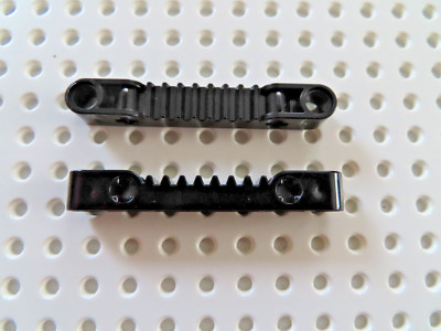 Lego 2 x Technic Gear Rack Zahnstange Zahnschiene 87761 schwarz 1x7